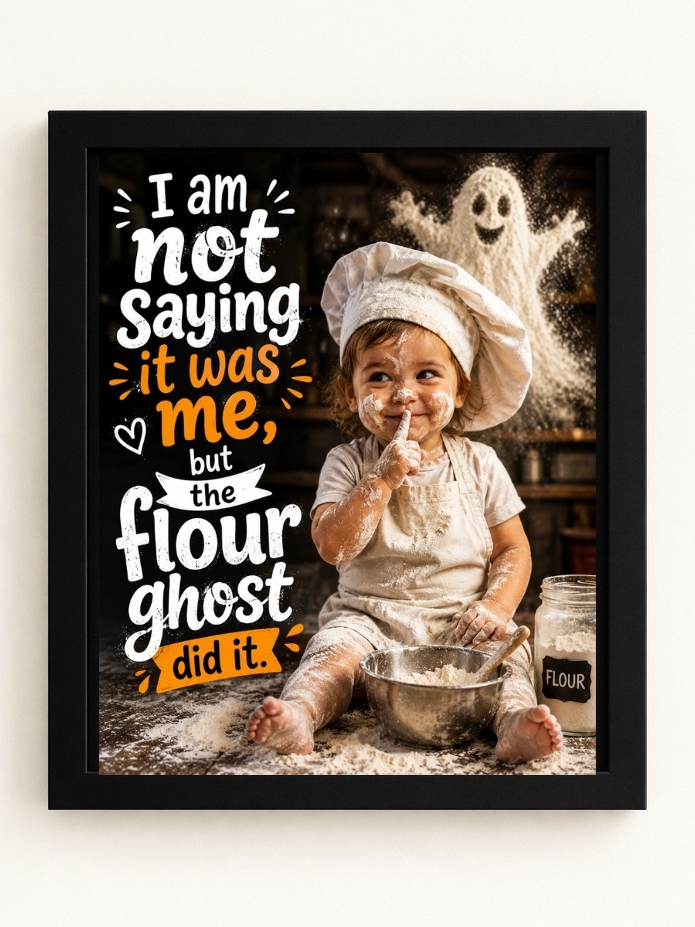 Flour Ghost Kitchen A.I. Art Print- 8x10 Frame